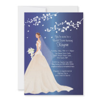 Trendy Sapphire Bride Bridal Shower Invite