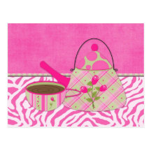 Trendy Shabby Roses Tea Pots and Teacups  (20) Postcard