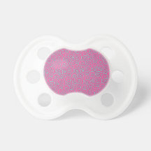 Trendy Swirly Pastel Pink and Blue Abstract Baby Pacifier