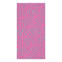 Trendy Swirly Pastel Pink and Blue Abstract Photo Card Template