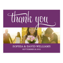 TRENDY THANKS | WEDDING THANK YOU CARD POSTCARD