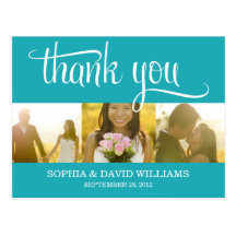 TRENDY THANKS | WEDDING THANK YOU CARD POSTCARDS