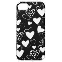 Trendy White Heart Pattern iPhone 5 Case