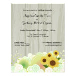 Trendy Yellow Sunflower Formal Shower Invitation
