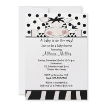 Trendy Zebra Baby Shower Announcements
