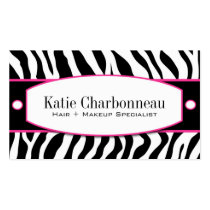 Trendy Zebra Print Business Cards