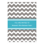 Trentes-cinquième invitations bleues de fête d'ann