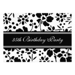 Trentes-cinquième invitations florales de fête d'a