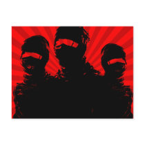 tres ninjas. postcard