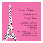 Tres Paris Birthday Invitation (fuchsia)