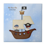 Trésor de bateau de pirate - personnaliser carreaux en céramique