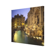 Trevi Fountain at night, Rome, Lazio, Italy Canvas Prints