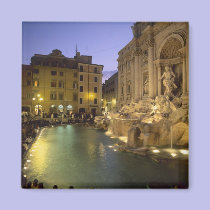 Trevi Fountain at night, Rome, Lazio, Italy magnets