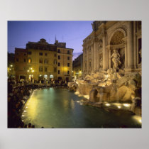 Trevi Fountain at night, Rome, Lazio, Italy