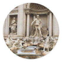 Trevi Fountain Round Sticker
