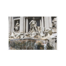 trevi fountain stretched canvas print