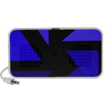 Tri 3 Blue - CricketDiane Abstract PopArt Laptop Speaker