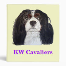 Tri Colour Cavalier King Charles Spaniel, KW Cav.. 3 Ring Binder