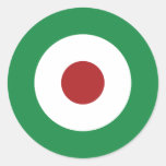 Tri-Colour Mod Bullseye Round Sticker