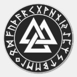 Tri-Triangle Rune Shield on Blk Sticker