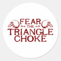 Triangle Choke Round Stickers