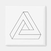 Triangle-Line-Art_Vector_Clipart Fridge Magnet