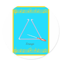 triangle round sticker