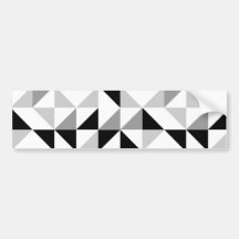 Triangles geometric pattern bumper sticker