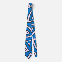 triangles in blue neck ties