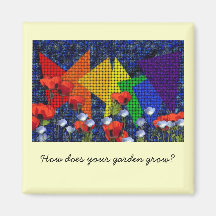 Triangular Rainbow Garden Magnet
