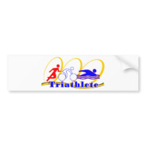 Triathlete SWIM RUN BIKE Bumper Sticker