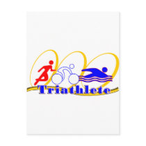 Triathlete SWIM RUN BIKE Postcard