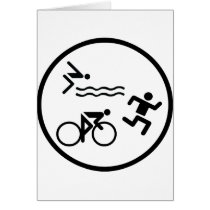 triathlon circle icon cards