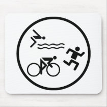 triathlon circle icon mouse mat