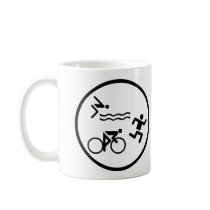 triathlon circle icon coffee mugs