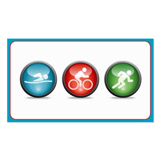 Triathlon Coach Business Card (blue)