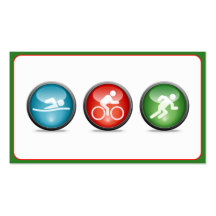 Triathlon Coach Business Card (green)