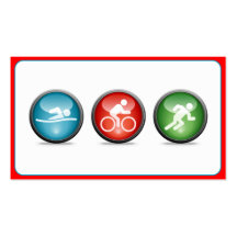 Triathlon Coach Business Card (red)
