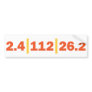 Triathlon Distance Bumper Sticker