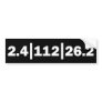 Triathlon Distance White Bumper Sticker