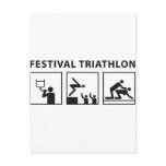 Triathlon for rock festivals postcard