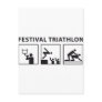 Triathlon for rock festivals postcard