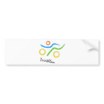Triathlon logo bumper sticker
