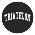 Triathlon Round Sticker