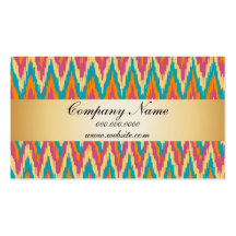 TribaI Colours Ikat ZigZag Pocket 2013 Calendar Business Cards