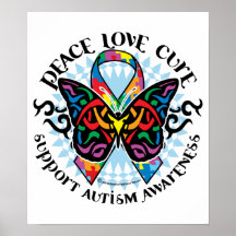 Tribal 2 de papillon d'autisme posters