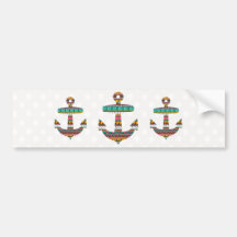 Tribal Anchor Bumper Sticker