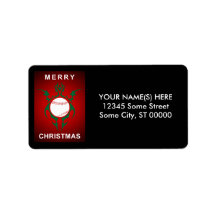 tribal baseball merry christmas custom address labels