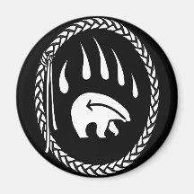 Tribal Bear Art Fridge Magnet Wildlife Art Gifts
