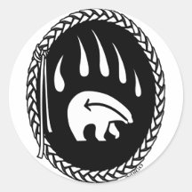 Tribal Bear Art Stickers First Nations Bear Gifts